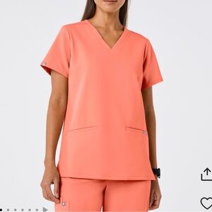 Figs Orange Sunset Drift Medical Scrubs